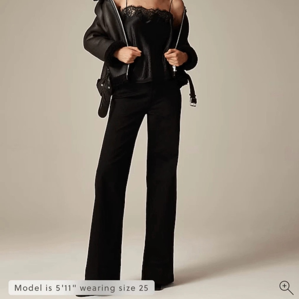 J. Crew Black Wide-Leg Flare Jeans